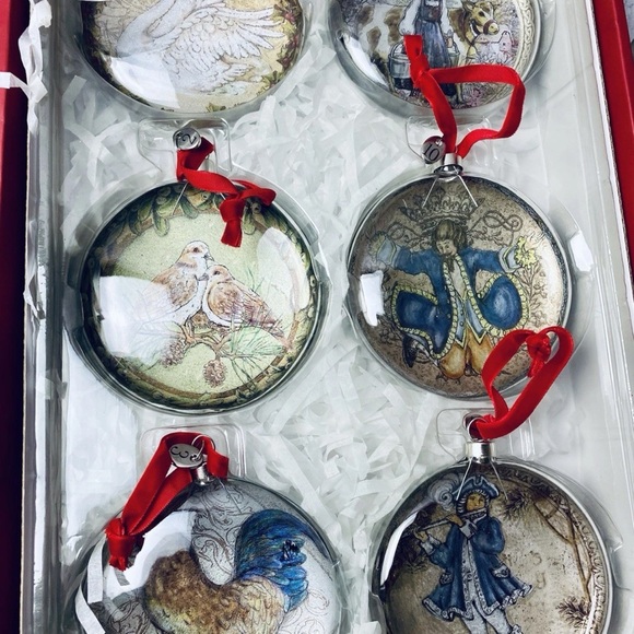 Pottery Barn 12 Days of Christmas Glass Ornaments Set of 12 - Picture 9 of 14